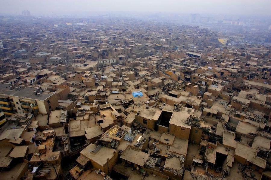 File photo taken on Dec. 24, 2007 shows a panoramic view of the old city zone of Kashgar, northwest China's Xinjiang Uygur Autonomous Region.