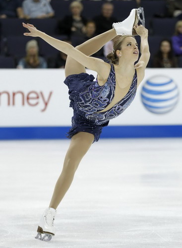 carolina kostner of italy performs during the ladies free