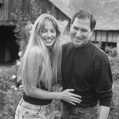 Steve Jobs pictured with his wife Laurene [Agencies]