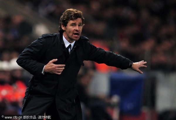 Chelsea Manager Andre Villas Boas gestures during the UEFA Champions League Group E match between KRC Genk and Chelsea at the KRC Genk Arena on November 1, 2011 in Genk, Belgium. 