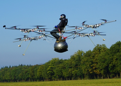 E-volvo's multicopter can sustain trips up to 30 minutes, but longer flight times are in the works. [Agencies]