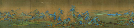 A Thousand Li of Rivers and Mountains, one of the 'top 10 most famous Chinese paintings' by China.org.cn.