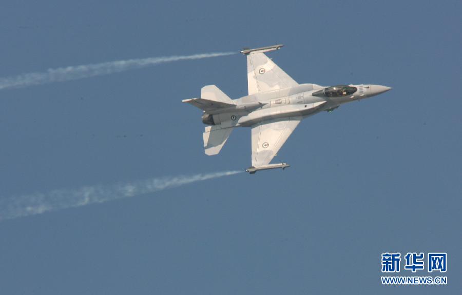 A fighter performs during the Dubai International Airshow which kicked off on November 13, 2011. 