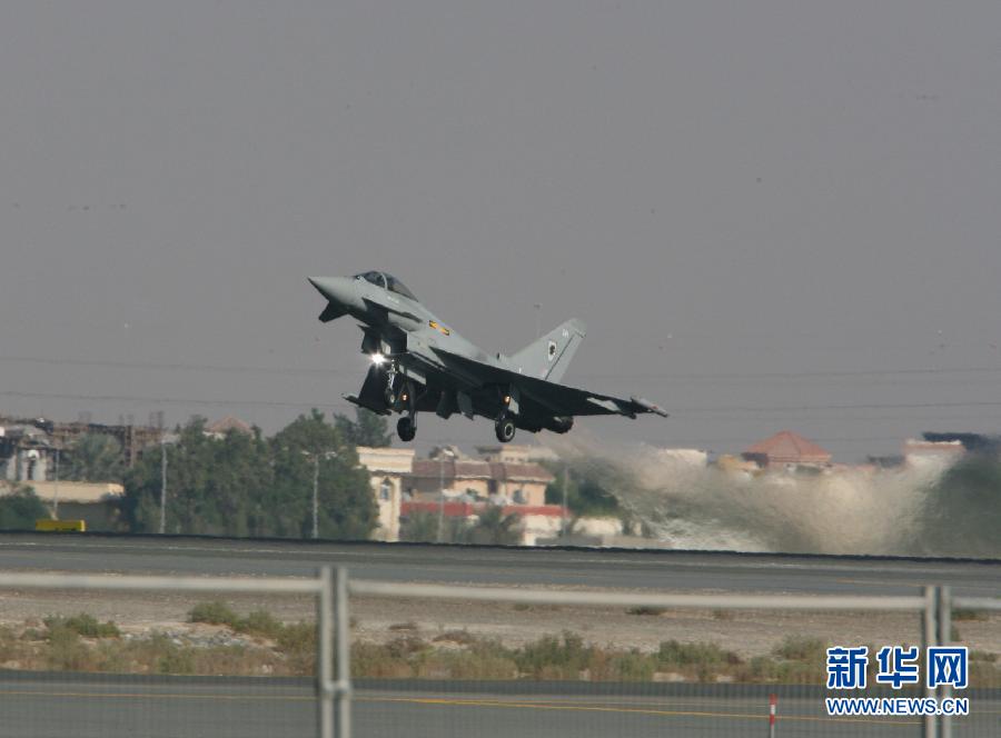 A fighter performs during the Dubai International Airshow which kicked off on November 13, 2011. 