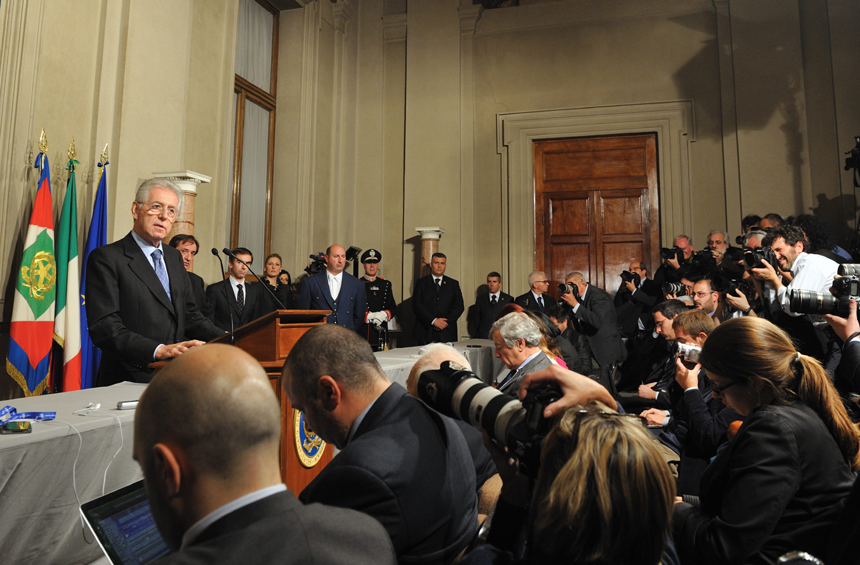 Italian President Giorgio Napolitano on Sunday appointed former EU Commissioner Mario Monti to head an emergency government after Silvio Berlusconi resigned on Saturday night. Monti, a highly respected economist, was appointed prime minister at the conclusion of a series of meetings held between Napolitano and parties' leaders as well as Italy's former presidents. 