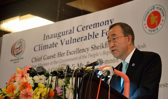  Ban Ki-moon opens Climate Vulnerable Forum in Dhaka, Bangladesh