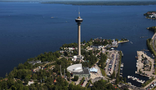 Restaurant Näsinneula: Tampere, Finland, one of the 'top 10 world's revolving restaurants' by China.org.cn.