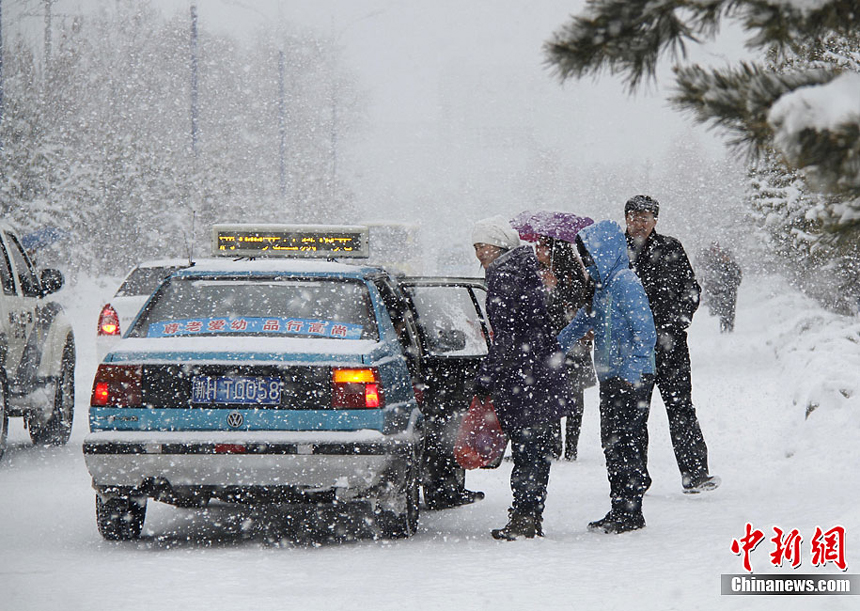 Heavy snowfalls severely impact people’s daily life and agricultural production of Altay, Xinjiang Uygur Autonomous Region, on November 20, 2011. 