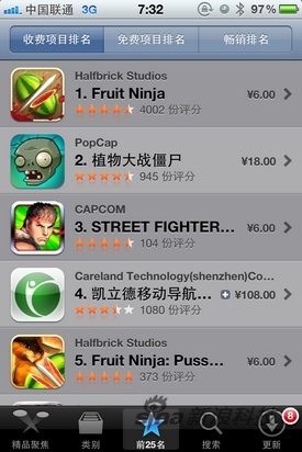 All applications of ITunes in China have shown the price of RMB.