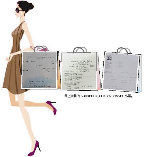 The top brand labels, instruction books and receipts sold online.[File photo]