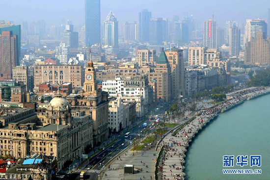 A file photo of the Huangpu District in Shanghai. Beijing, Shanghai, Guangzhou and Shenzhen, are regarded as China's first-tier cities in terms of political and economic influence.