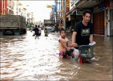 A total of 595 people were confirmed dead and two people were still missing in the floods that have inundated many provinces for more than three months, Thai Disaster Prevention and Mitigation Department reported on Friday. [File photo] 