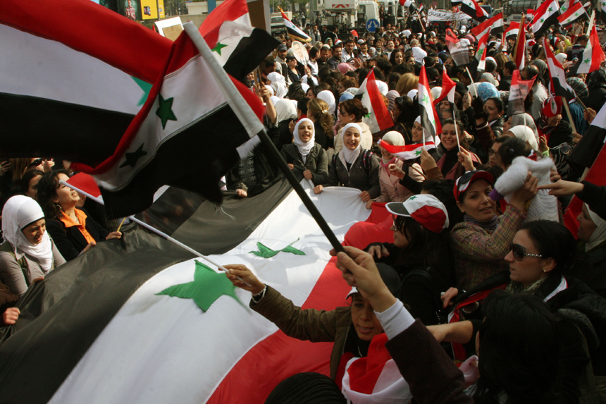 Thousands of Syrians demonstrate in Damascus on Nov.24, 2011. Arab foreign ministers are set to meet on Thursday in the Egyptian capital of Cairo to discuss the Syrian crisis, just days after the Arab League (AL) rebuffed Syria's proposal for amending the AL's decision to send 500 observers to monitor the full implementation of the peace plan that was concluded between the two sides on Nov. 2. 