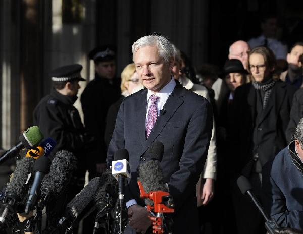 UK-LONDON-WIKILEAK-JULIAN ASSANGE-EXTRADITION