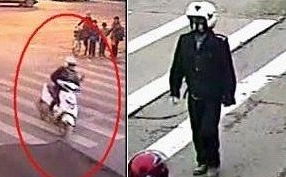 A video grab shows the suspect.