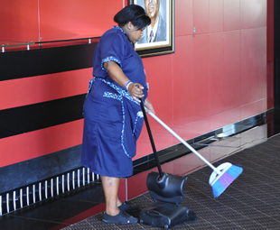 Cleaners at UN Climate Change Conference in Durban