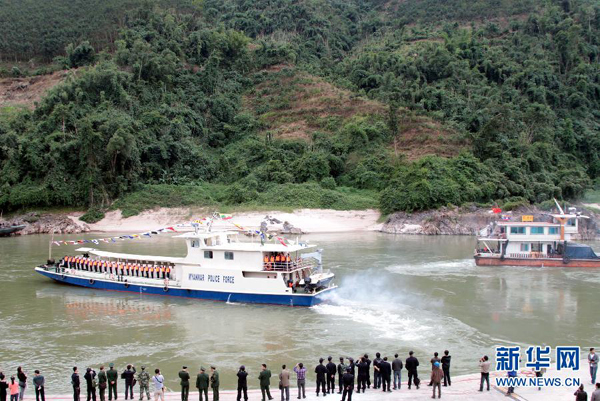 Chinese police Saturday started joint patrols with their counterparts from Laos, Myanmar and Thailand to maintain security along the Mekong River, a major transport passage in the region.