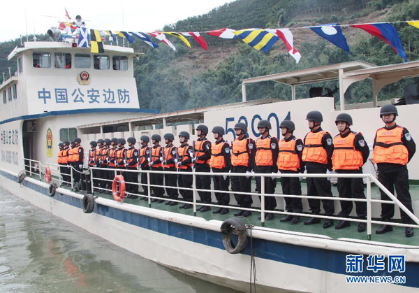 Chinese police Saturday started joint patrols with their counterparts from Laos, Myanmar and Thailand to maintain security along the Mekong River, a major transport passage in the region.