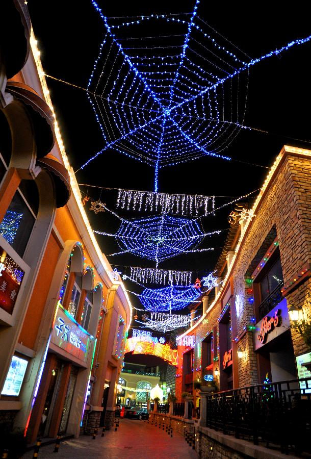 Lights shine during the 4th Solana Shining Lights Festival in Beijing, capital of China, Dec. 17, 2011. The festival which kicked off here Friday, will end in Feb. 2012.