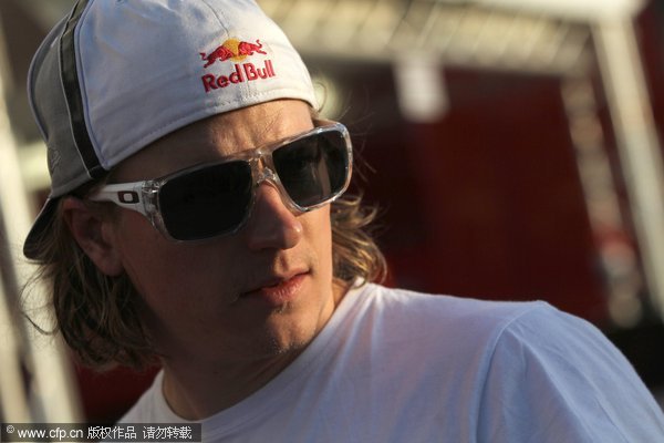 Kimi Raikkonen of Finland in the service park during the Shakedown of the WRC Rally Portugal on March 23, 2011 in Lisbon, Portugal. 