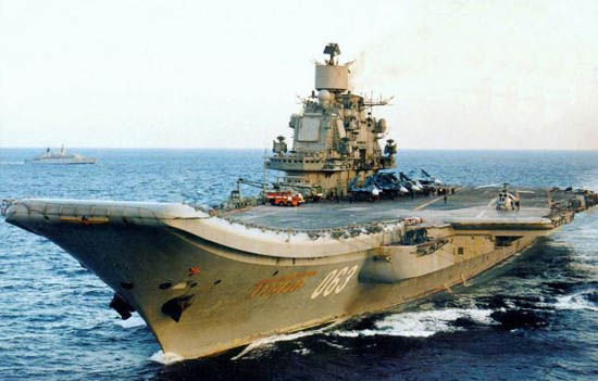 Russia's aircraft carrier 'Admiral Kuznetsov' [File photo] 