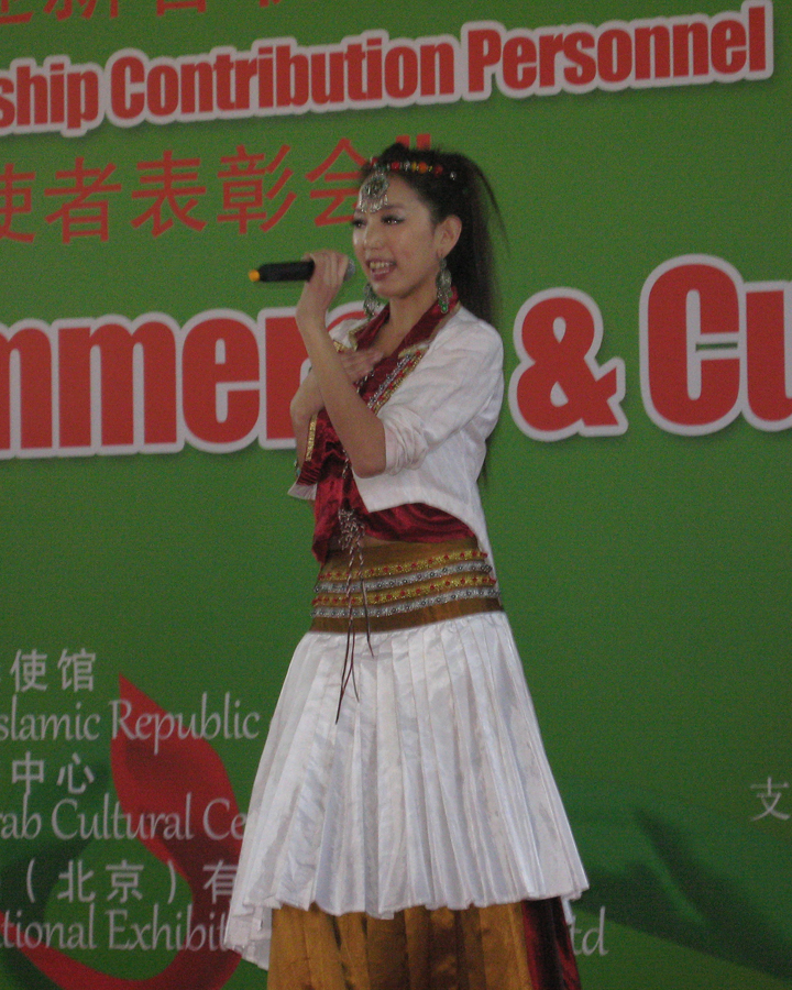 A Chinese singer sings during a cultural show which is held to celebrate the 60th anniversary of the establishment of diplomatic relations between China and Pakistan in Beijing, Jan. 11, 2011. [Zhang Ming'ai/China.org.cn]