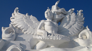 Snow sculpture on Sun Island in Harbin