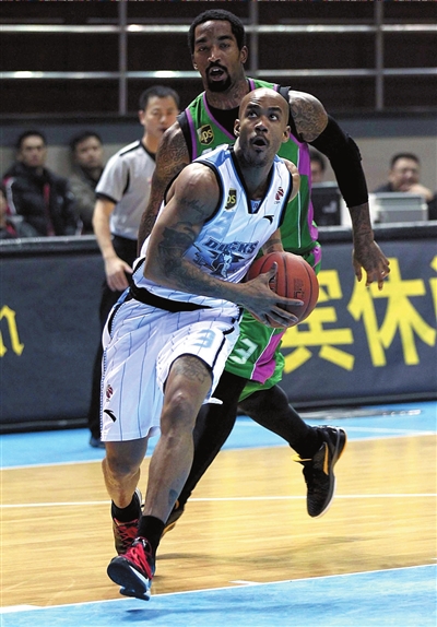 Stephon Marbury in the 26th round of Chinese Basketball Association (CBA) league on Wednesday.