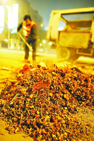 Firecrackers leave less waste in the Beijing