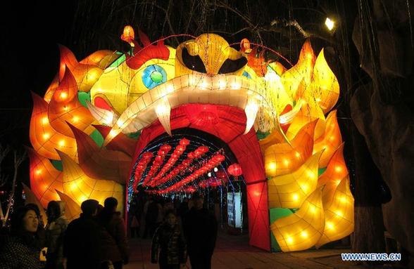 Lanterns lit to celebrate Spring Festival in Shandong