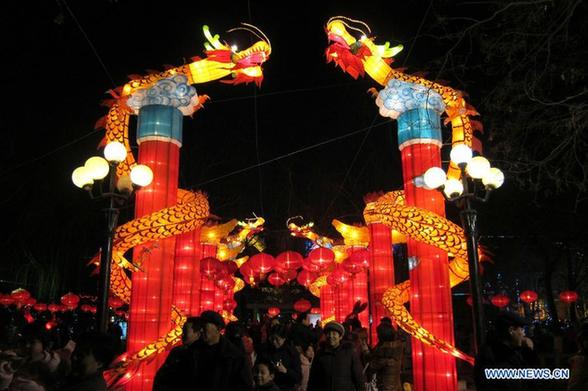 Lanterns lit to celebrate Spring Festival in Shandong