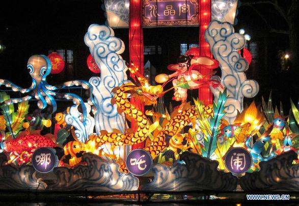 Lanterns lit to celebrate Spring Festival in Shandong