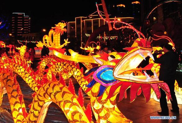 Lanterns lit to celebrate Spring Festival in Shandong