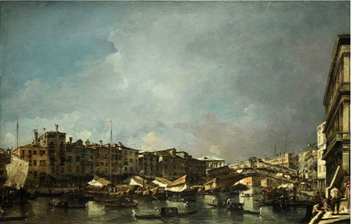Francesco Guardi's Venice, a View of the Rialto Bridge, Looking North, one of the 'Top 10 highest priced artworks sold in 2011' by China.org.cn.