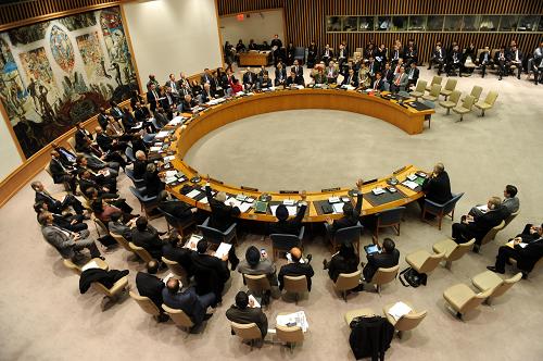The UN Security Council meet to vote on an Arab-European draft resolution on Syria in New York February 4, 2012. [Photo/Xinhua] 