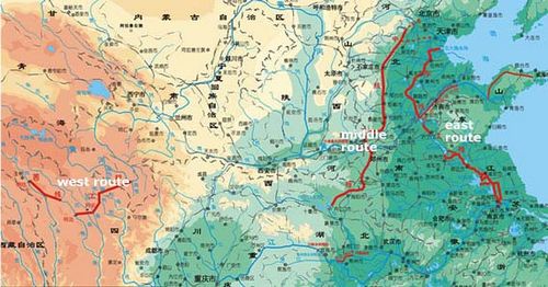 Route map of South-North Water Diversion Project [Xinhuanet.com]