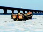 Thick ice threatens Bohai Sea