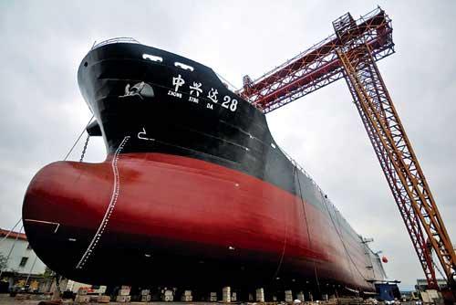 A shipyard in Taizhou, Zhejiang province. The slowdown of the Chinese economy, coupled with Europe's sovereign debt crisis, is affecting the prospects for global economic growth.[China Daily]