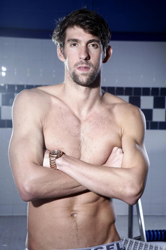 Phelps strikes a pose at water pool