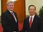 Premier Wen Jiabao meets Canadian PM