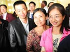 Rescued Chinese workers on the way home