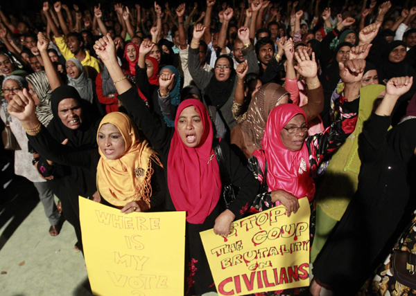 Maldives opposition rally against move to form a new government