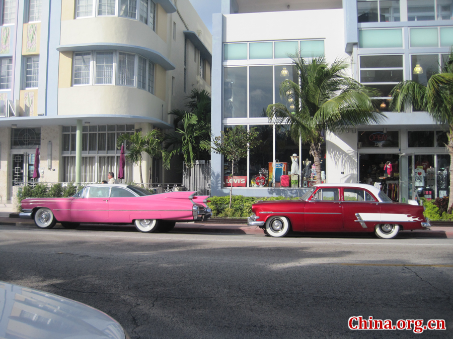 Photo shows the beautiful scenery of South Beach, Miam, Florida, United States. [China.org.cn/Photo by Chen Xia]