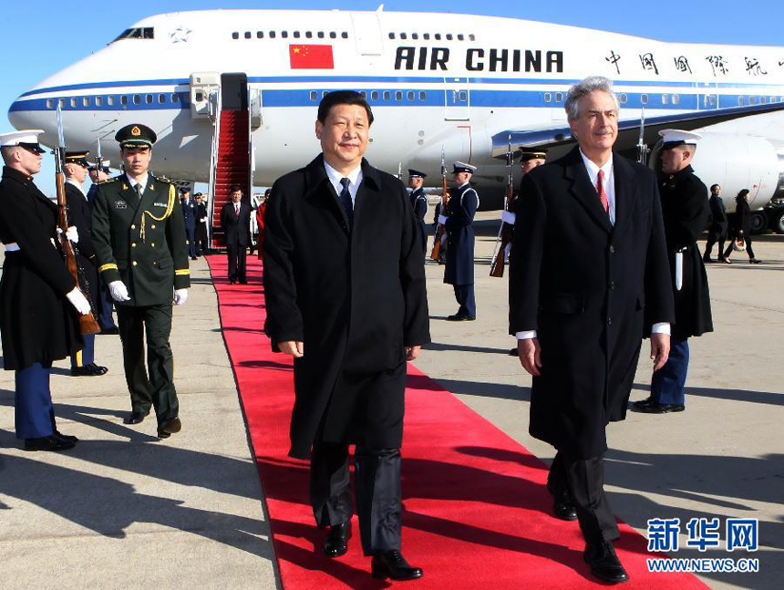 Chinese Vice President Xi Jinping arrived in Washington Monday afternoon, kicking off his official visit to the United States. Xi made the visit as guest of U.S. Vice President Joe Biden.