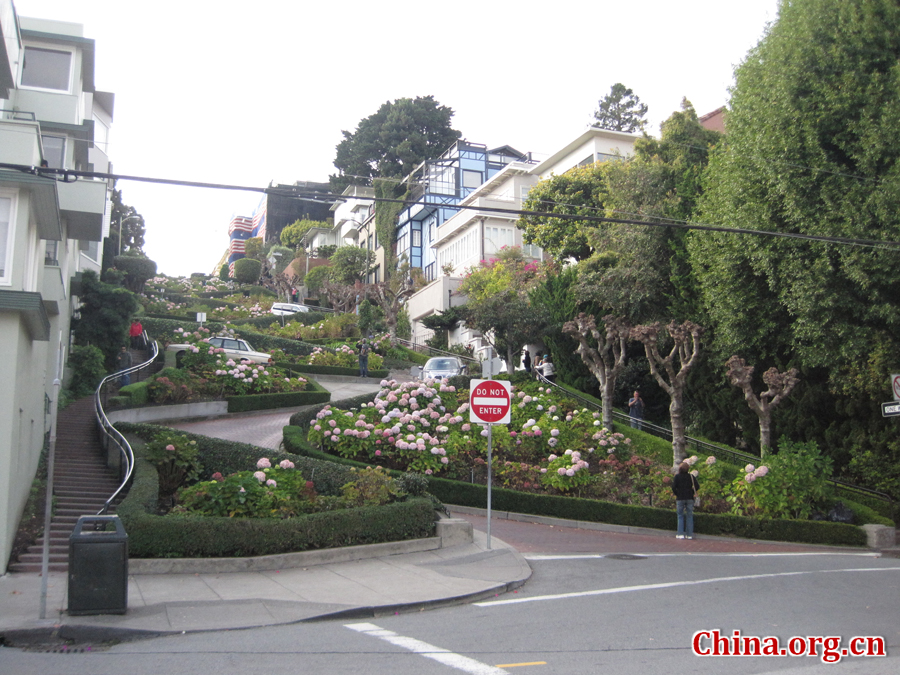 Lombard Street, San Francisco,the United States. [China.org.cn /Photo by Chen Xia]