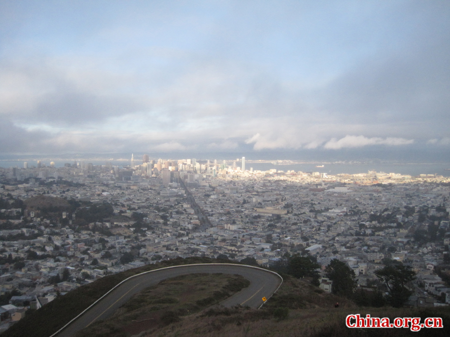 Bird's eye view of San Francisco,the United States. [China.org.cn /Photo by Chen Xia]