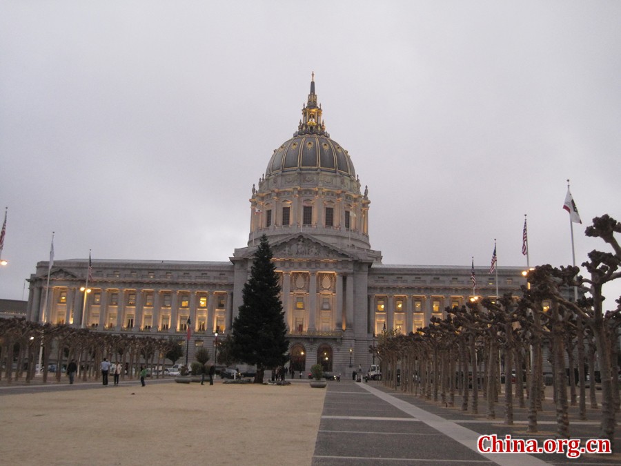 City Hall, San Francisco,the United States. [China.org.cn /Photo by Chen Xia]