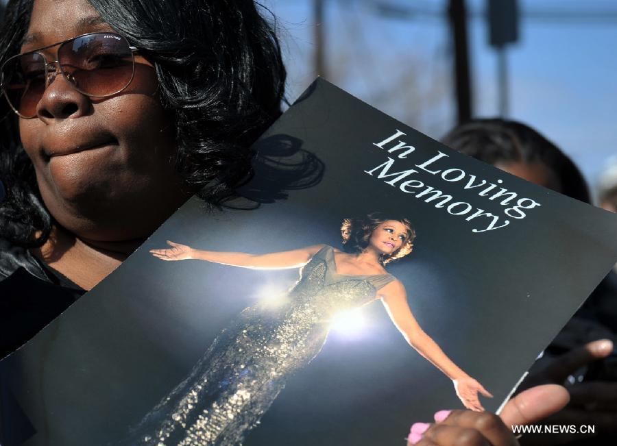 Fans mourn Whitney Houston near New Jersey funeral