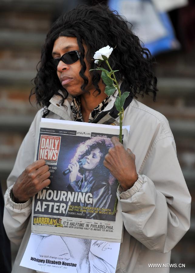 Fans mourn Whitney Houston near New Jersey funeral