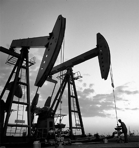 Oilfield workers in Panjin, Northeast China's Liaoning province. China will speed up oil and natural gas exploration to fuel economic growth and reduce dependence on imported oil.[China Daily]